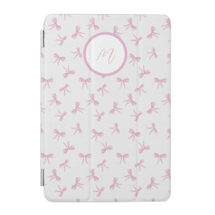 Custom Frilly Coquette Pink watercolor Bow  iPad Mini Cover