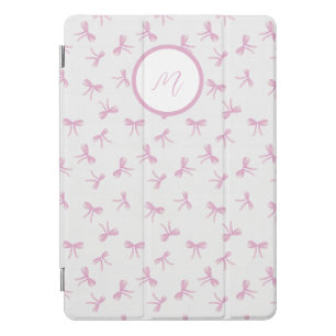 Custom Frilly Coquette Pink watercolor Bow iPad Pro Cover