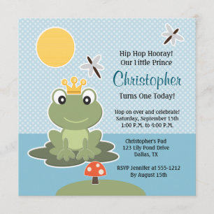 Custom Frog Birthday Invitation