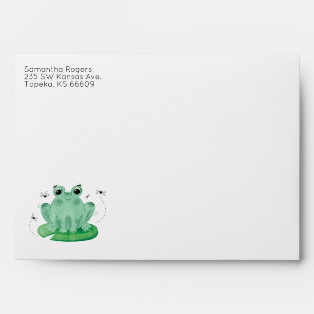 Custom Frog Envelope (Front)