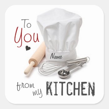 Custom From My Kitchen Stickers by Siberianmom at Zazzle