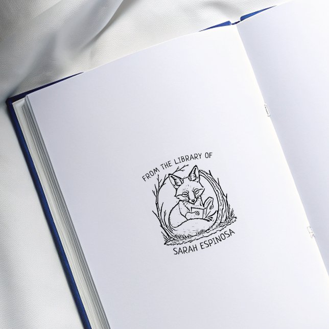 Custom From the Library Of Fox Rubber Stamp (Creator Uploaded)