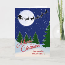 Custom-from Your City, State Merry Christmas