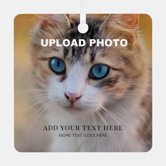 Custom Front Back Double Sided Print Pet Memorial Metal Ornament (Front)