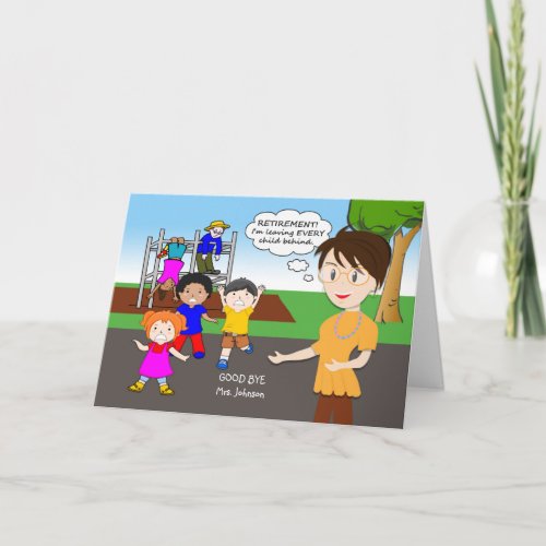 Custom Front Congratulations on Teacher Retirement