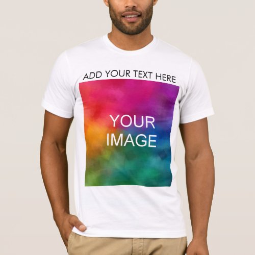 Custom Front Design Add Your Text Image Photo Mens T_Shirt