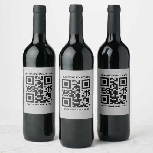 Custom front QR code Back logo T_Shirt Wine Label