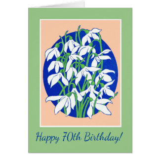 Custom Front Snowdrops Age-Specific Birthday Cards