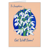 Custom Front Snowdrops on Blue and Pale Pink (Front)