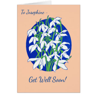 Custom Front Snowdrops on Blue and Pale Pink Cards
