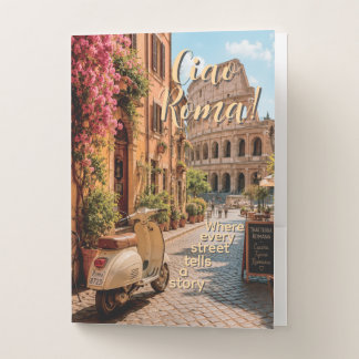 Custom Front Text Rome Colosseum Pocket Folder
