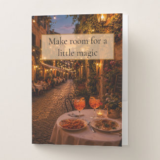 Custom Front Text Rome Trastevere Pocket Folder