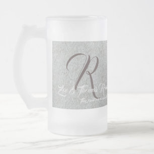 Custom Frosted Wedding Couples Barware Mug - Perso