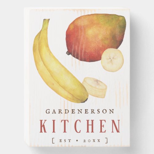 Custom Fruit Kitchen  Wooden Box Sign