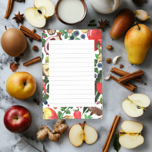 CUSTOM Fruit Veggie Watercolor Border Grocery List Post-it Notes