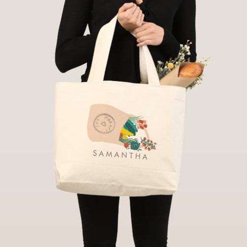 CUSTOM Fruits  Veggies Groceries Farmers Market Large Tote Bag