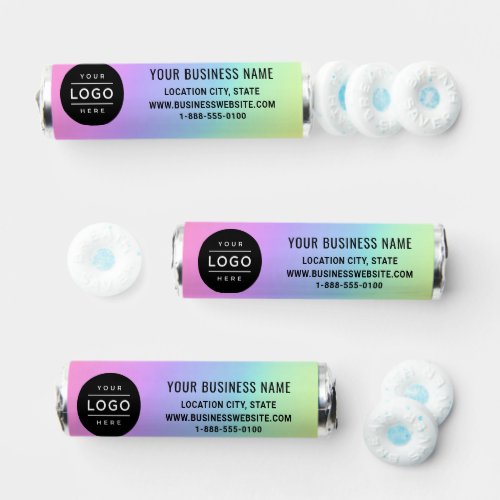 Custom Full Color Business Logo Breath Savers Mints