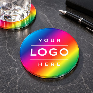 Custom Full Color Logo Promotional Round Coaster Set