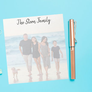 Custom Full Family Photo Notepad
