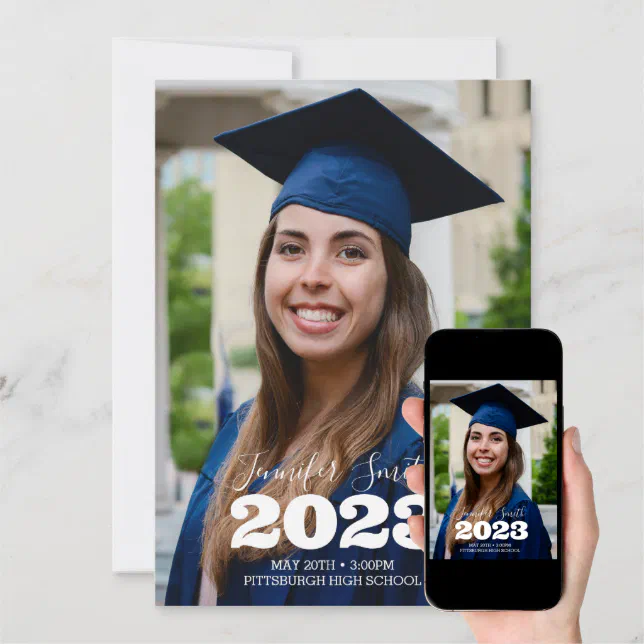 Custom Full Photo Graduation Invitation Zazzle