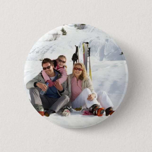 Custom Full Photo Image Upload Design Button (Front)