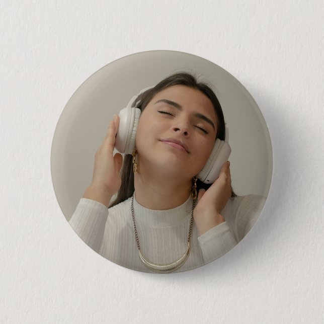 Custom Full Photo Modern  Button (Front)