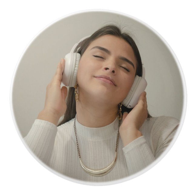 Custom Full Photo Modern  Ceramic Knob (Front)