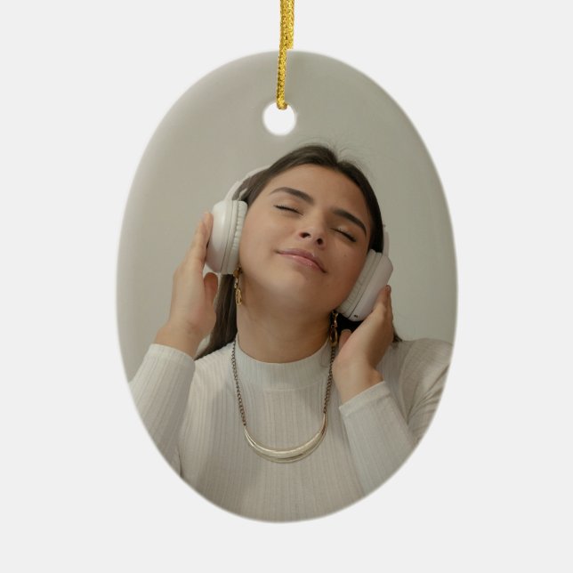 Custom Full Photo Modern   Ceramic Ornament (Front)