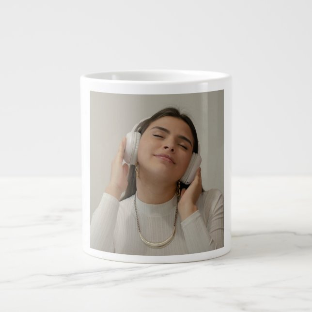 Custom Full Photo Modern  Giant Coffee Mug (Front)