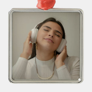 Custom Full Photo Modern Metal Ornament