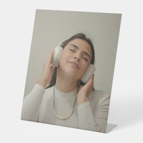 Custom Full Photo Modern   Pedestal Sign