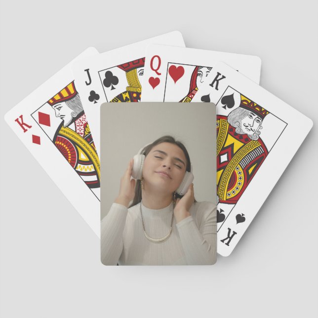 Custom Full Photo Modern   Poker Cards (Back)