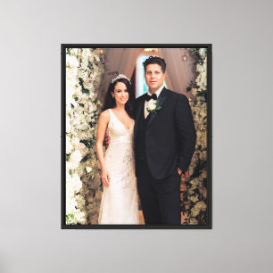 Custom Full Photo Wedding Portrait Canvas Print