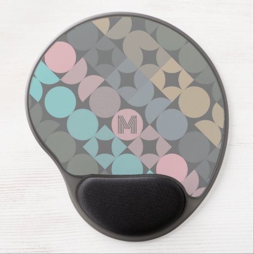 Custom Fun Abstract Circles Squares Popart Pattern Gel Mouse Pad