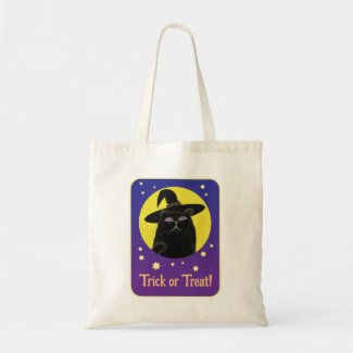 Custom Fun Black Cat Halloween Trick or Treat