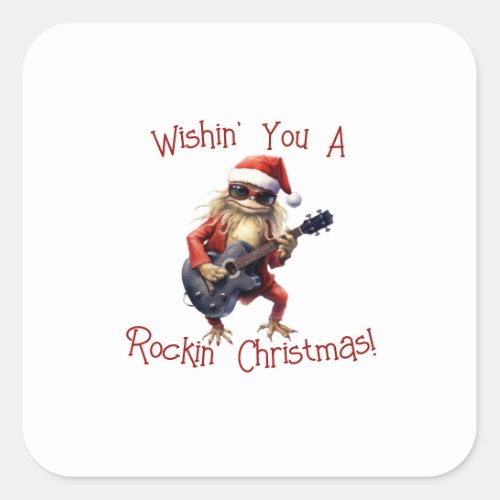 Custom Fun Christmas Frog Rock Band Labels