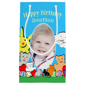 Custom Fun Cute Animals Birthday Small Gift Bag