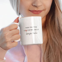 Custom Fun Cute You're the BEST Rose Gold Heart Mug