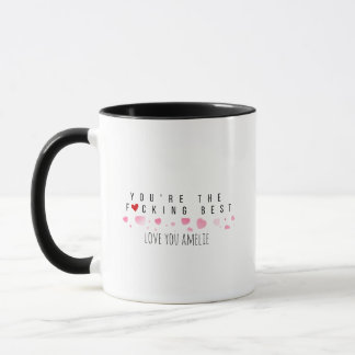 Custom Fun Cute You're the BEST Rose Mug