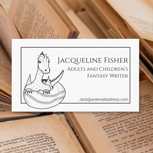 Custom Fun Dragon Egg Fantasy Writer Template  Business Card