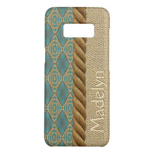 Custom Fun Ethnic Turquoise Brown Mosaic Pattern Case_Mate Samsung Galaxy S8 Case