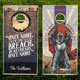 Custom Fun Family Retro Backyard Reunion Cornhole Set