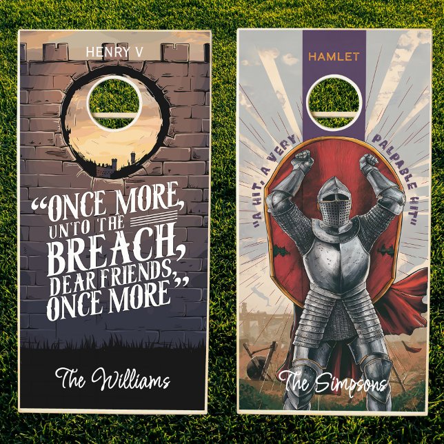 Custom Fun Family Retro Backyard Reunion Cornhole Set (Creator Uploaded)