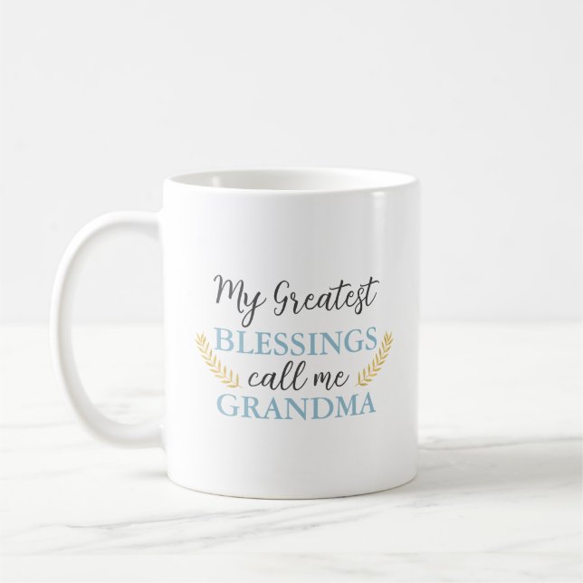 Custom Fun Grandmother Quote Text Coffee Mug (Left)