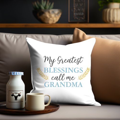 Custom Fun Grandmother Quote Text Throw Pillow