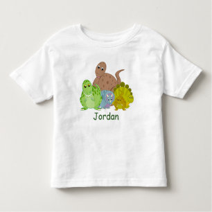 CUSTOM, fun Jurassic cute dinosaur cartoon design: Toddler T-shirt
