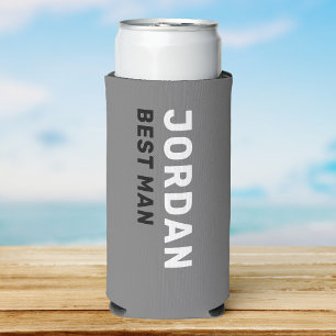 Custom Fun Modern Cool Bachelor Summer Beach Trip Seltzer Can Cooler