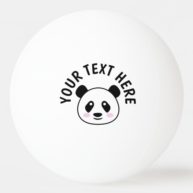 Custom fun panda bear table tennis ping pong ball (Front)