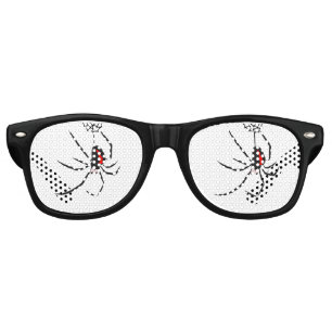 Custom Fun Party Red Back Spider Retro Sunglasses