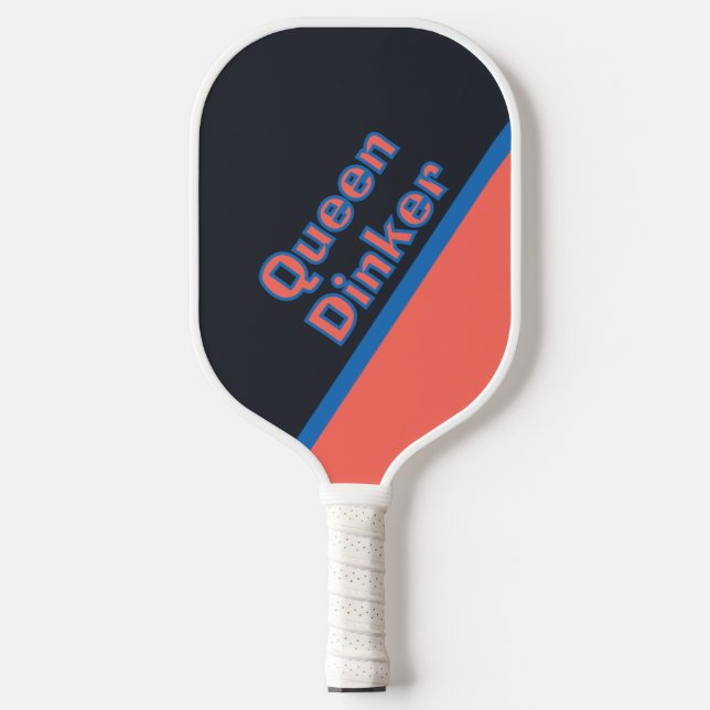 Custom Fun Queen Dinker Monogrammed Player's Carbon Fiber Pickleball Paddle (Front)